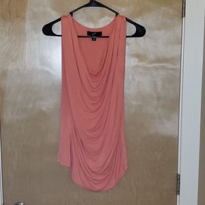 No sleeve Pink Swoop Dress Shirt